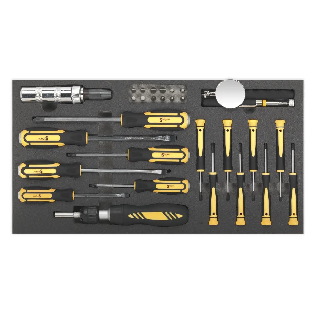 Siegen by Sealey Tool Tray with Screwdriver Set 36pc 
