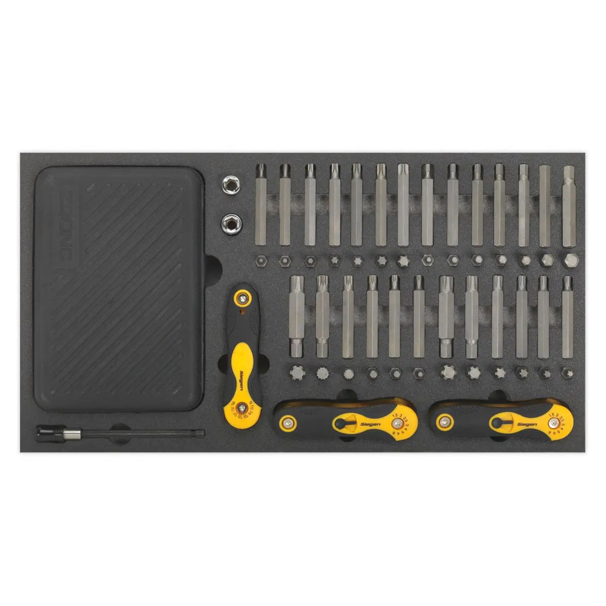 Siegen by Sealey Tool Tray with Specialised Bits & Folding Hex Keys 192pc 