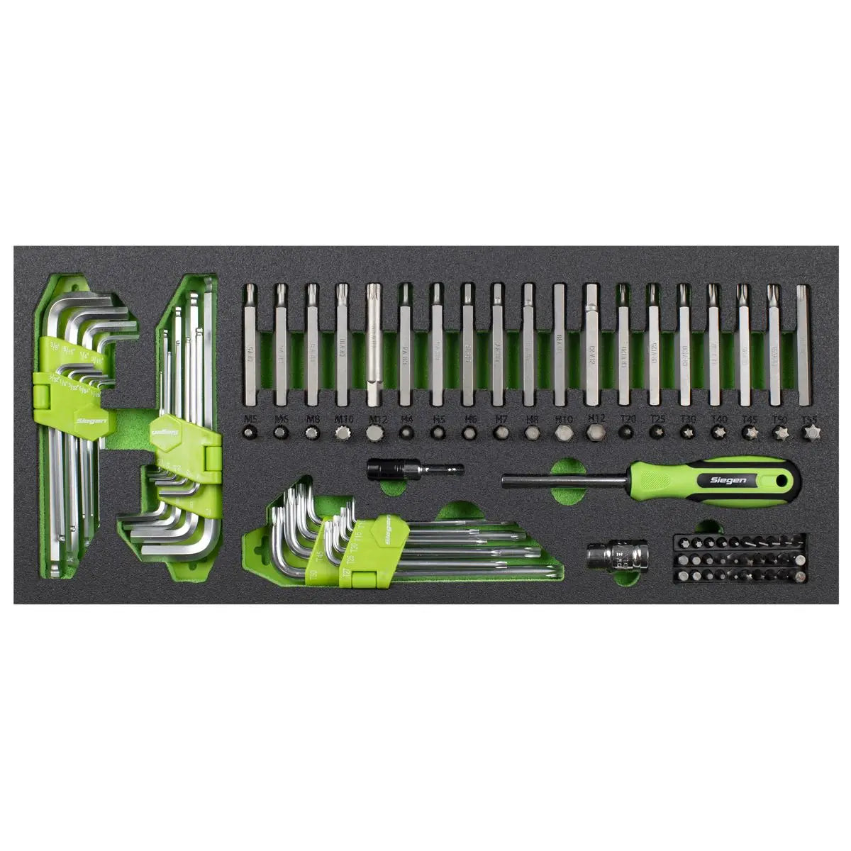 Siegen by Sealey Top Chest & Rollcab Combination 6 Drawer with Tool Kit 247pc  White Rose Tools