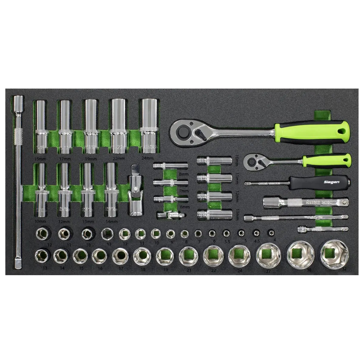 Siegen by Sealey Top Chest & Rollcab Combination 6 Drawer with Tool Kit 247pc  White Rose Tools