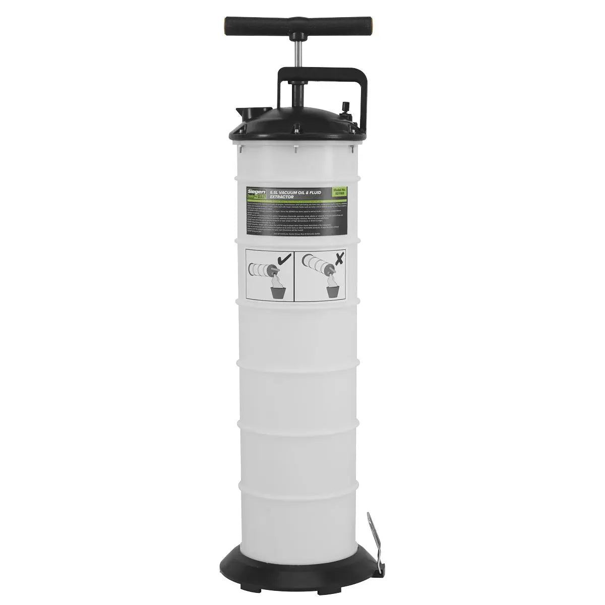 Siegen by Sealey Vacuum Oil & Fluid Extractor Manual 6.5L 