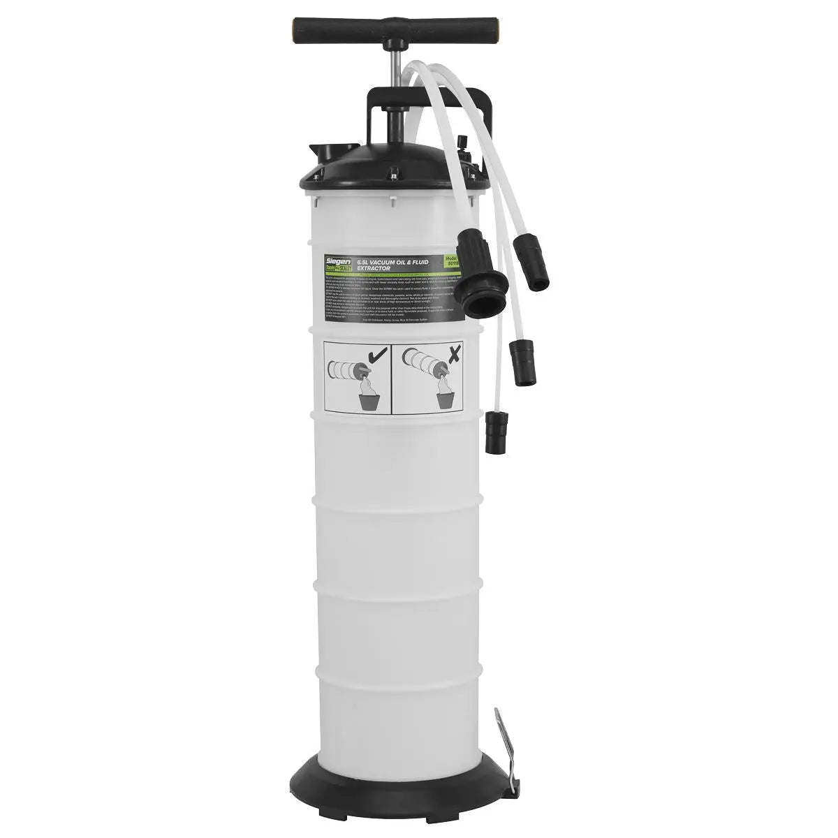 Siegen by Sealey Vacuum Oil & Fluid Extractor Manual 6.5L 