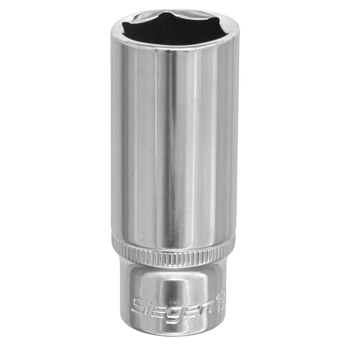 Siegen by Sealey WallDrive® Socket 19mm Deep 3/8"Sq Drive 