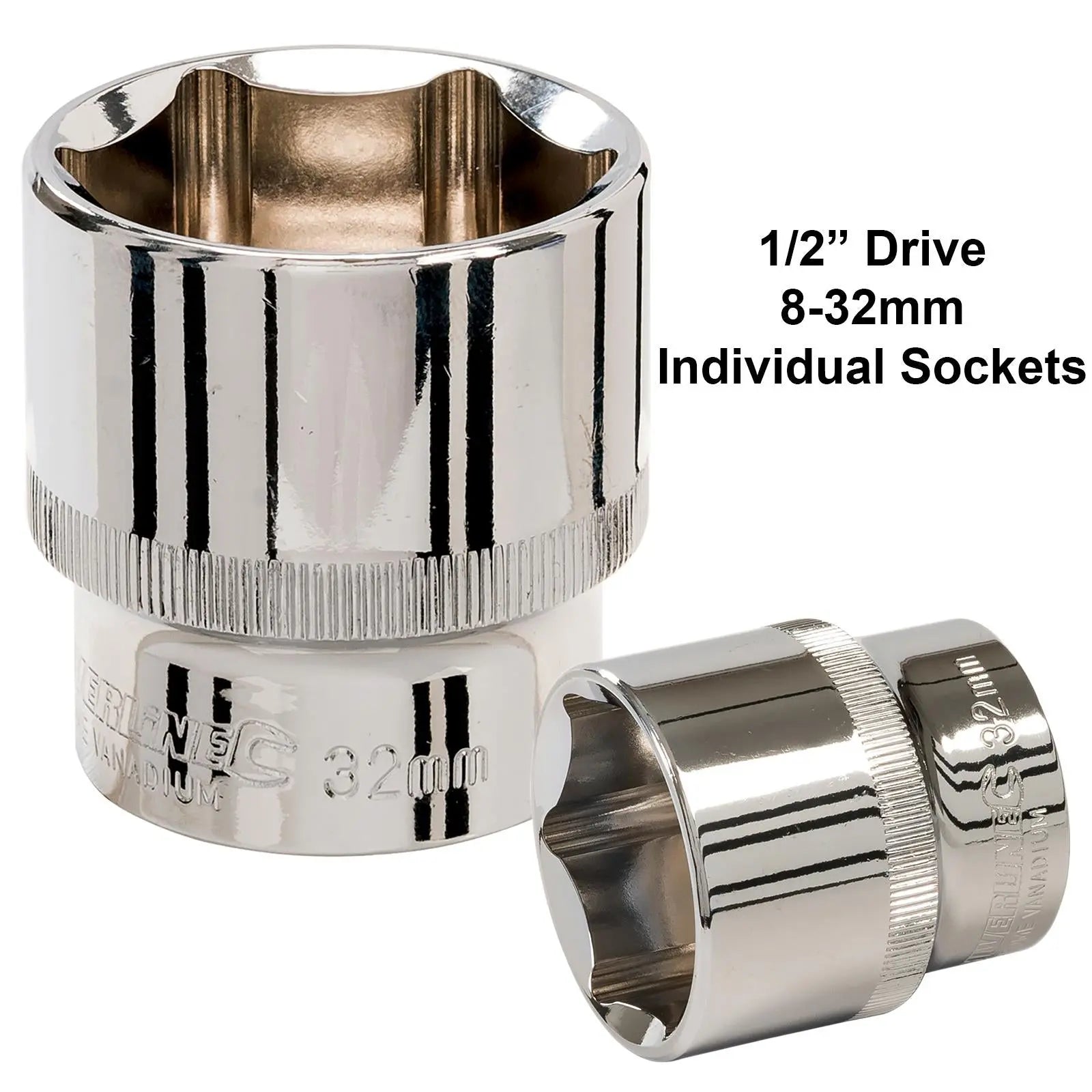 Silverline 1/2" Drive Metric Sockets 