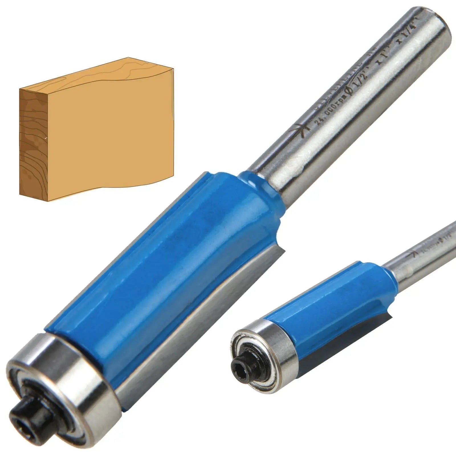 Silverline 1/4" Flush Trim Cutter Router Bits 