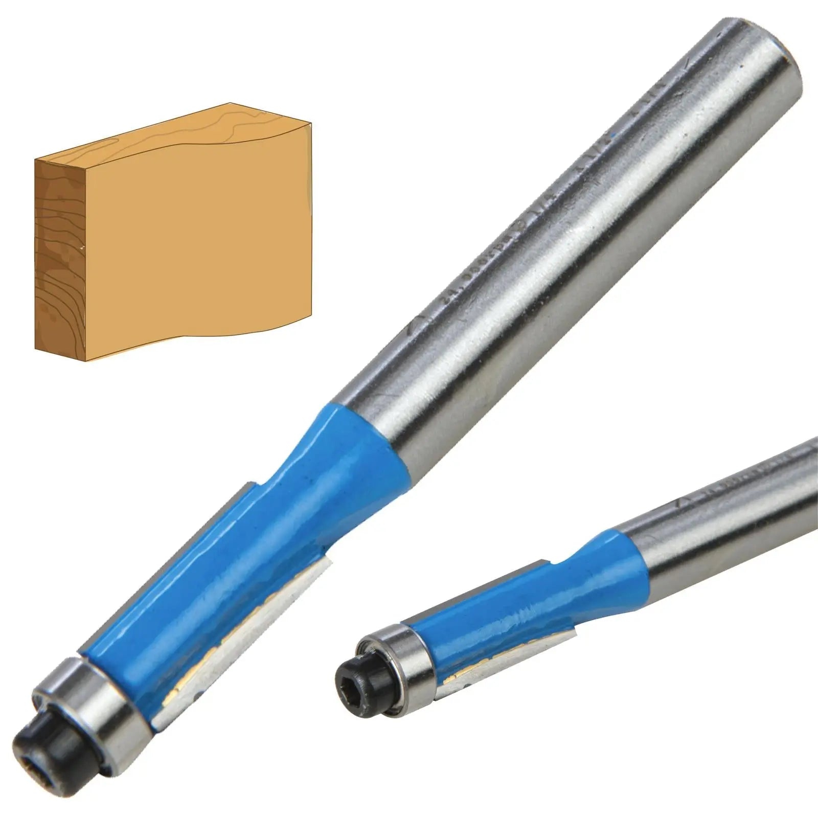 Silverline 1/4" Flush Trim Cutter Router Bits 