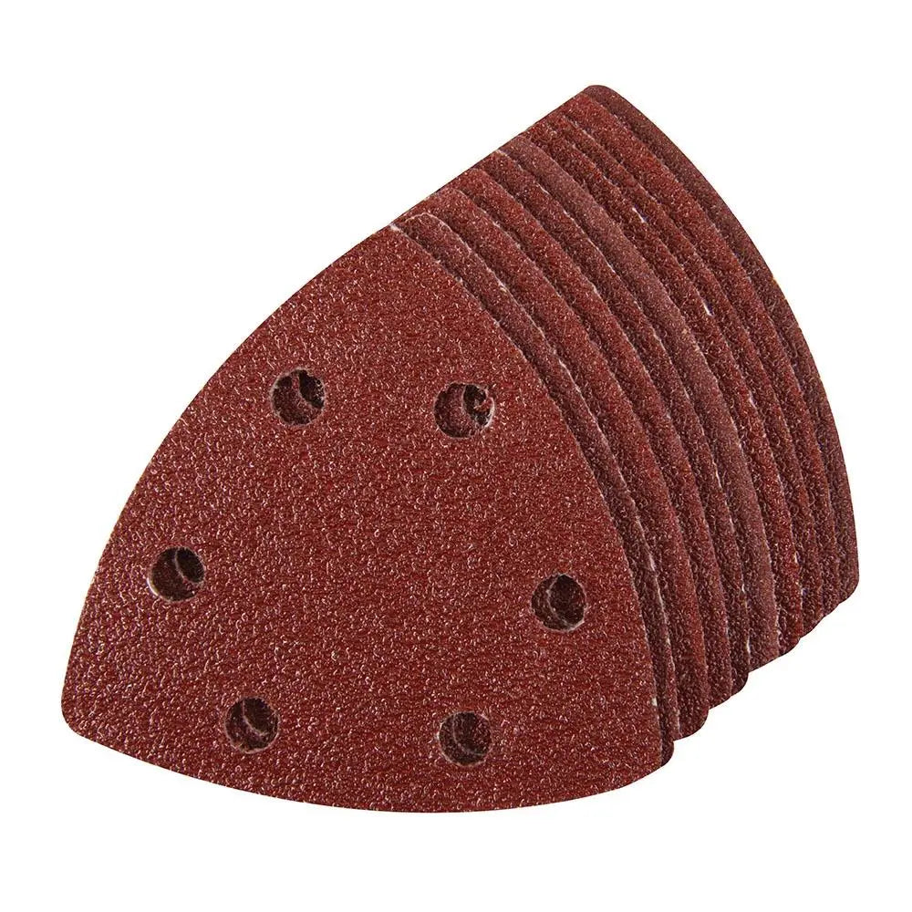 Silverline 10 Pack 90mm Triangle Sheets Hook & Loop 