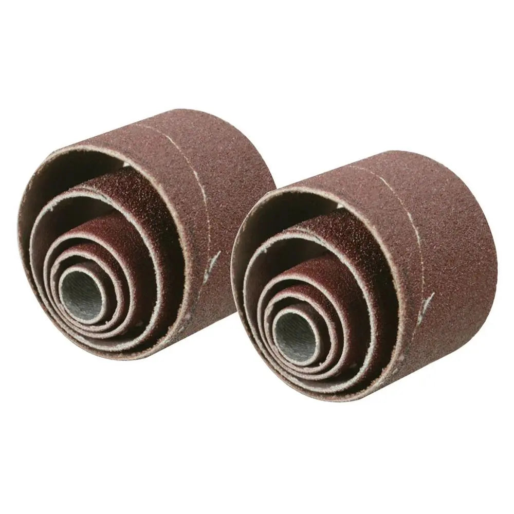 Silverline 10 Piece Drum Sanding Belts 80 Grit Replacement Sleeves Sander 