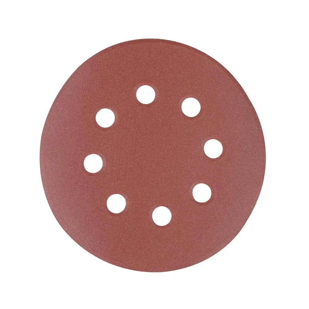 Silverline 10 Piece Punched Hook & Loop Sanding Discs 