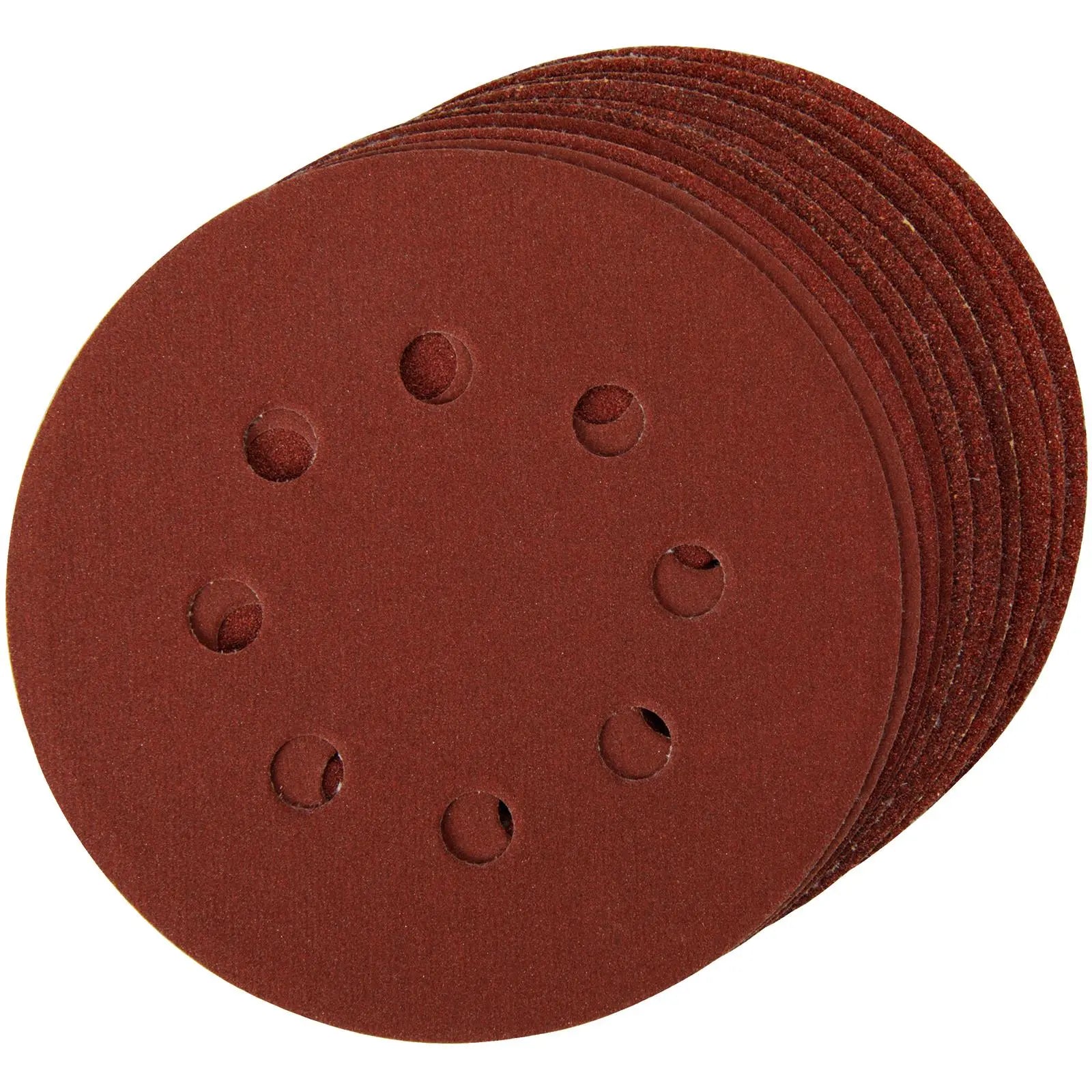 Silverline 10 Piece Punched Hook & Loop Sanding Discs 