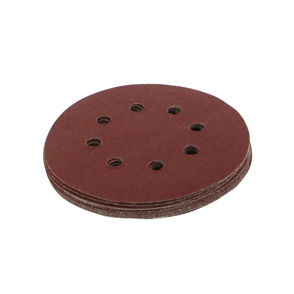 Silverline 10 Piece Punched Hook & Loop Sanding Discs 