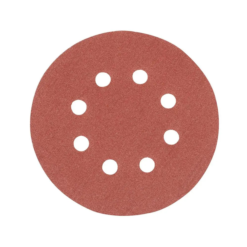 Silverline 10 Piece Punched Hook & Loop Sanding Discs 