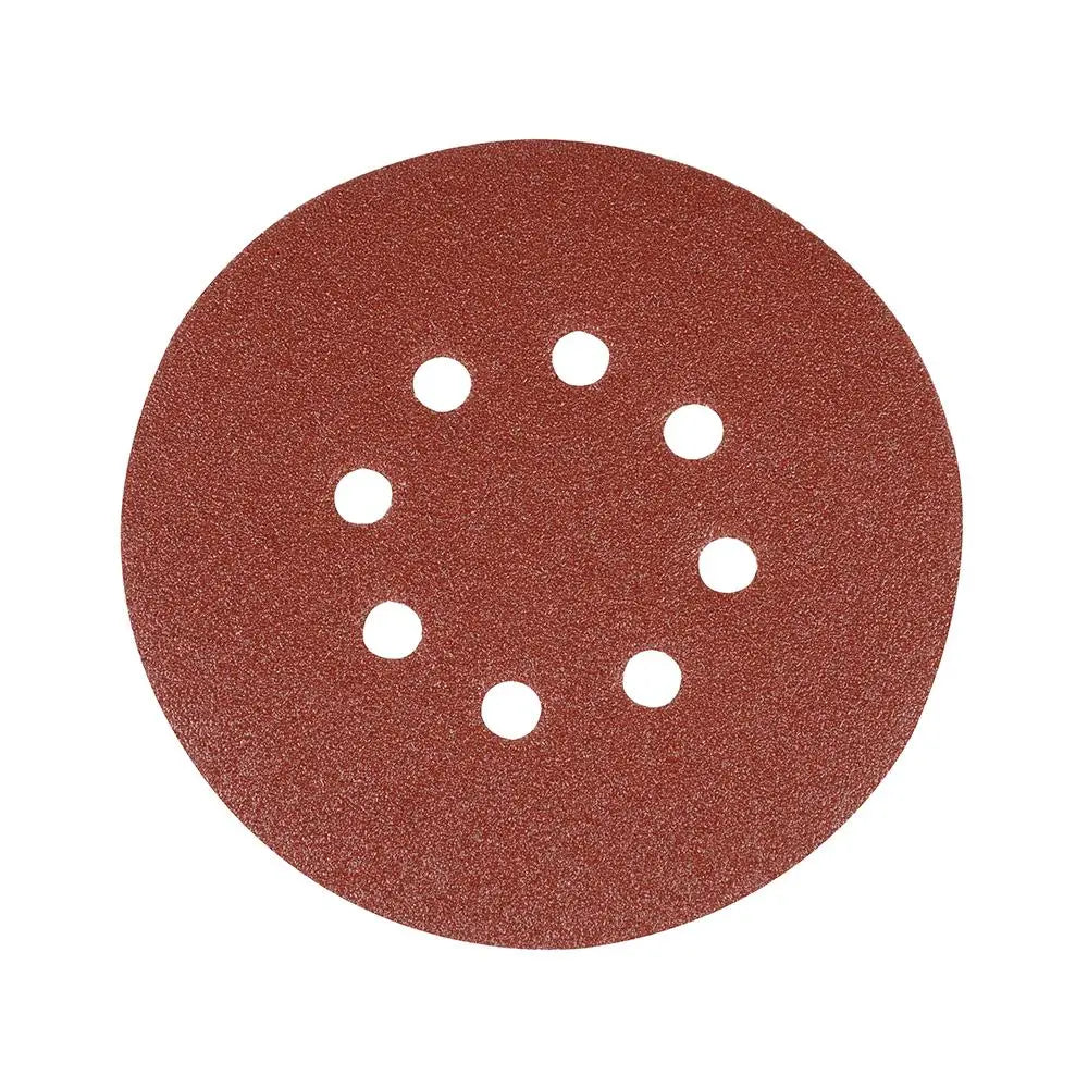 Silverline 10 Piece Punched Hook & Loop Sanding Discs 