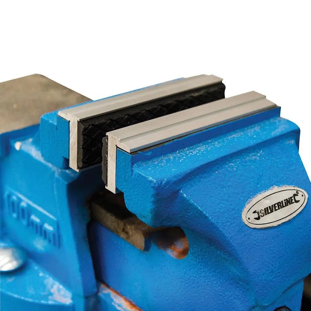 Silverline 100mm Soft Grip Vice Jaws Rubber Magnetic Base Workshop 