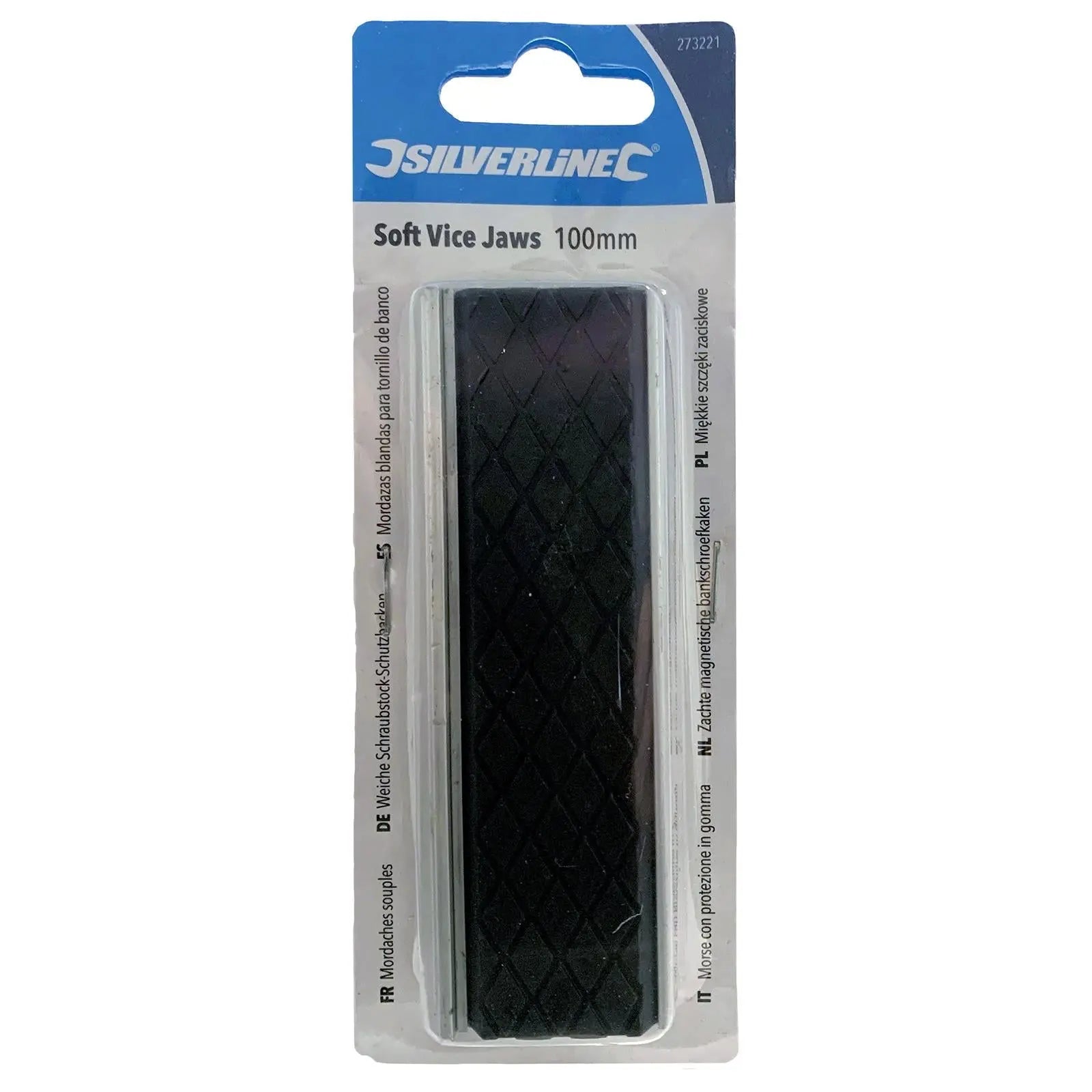 Silverline 100mm Soft Grip Vice Jaws Rubber Magnetic Base Workshop 