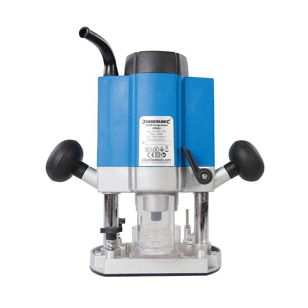 Silverline 1020W Plunge Router 1/4" 329863  White Rose Tools