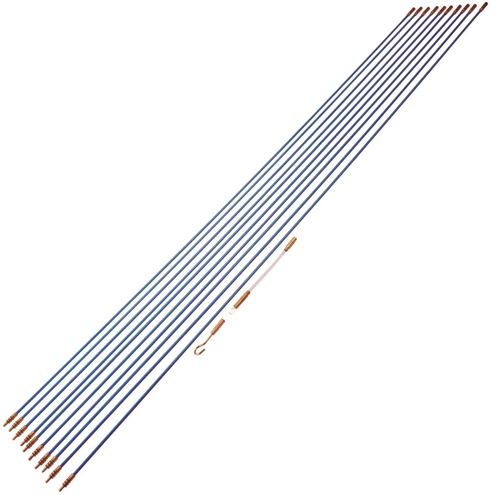Silverline 10m Cable Rod Access Kit Wires Cables Electricians Rods 