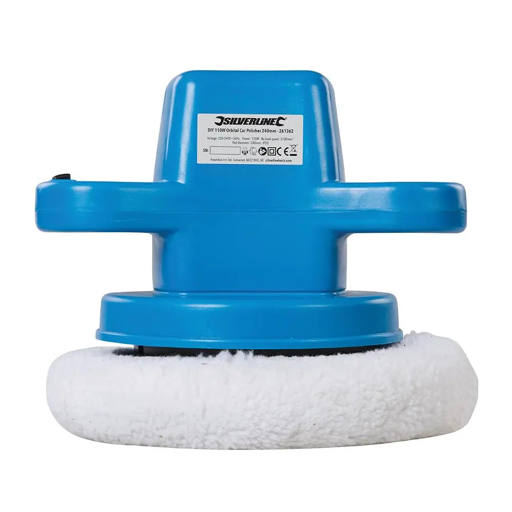 Silverline 110W Orbital Car Polisher 240mm 261362  White Rose Tools