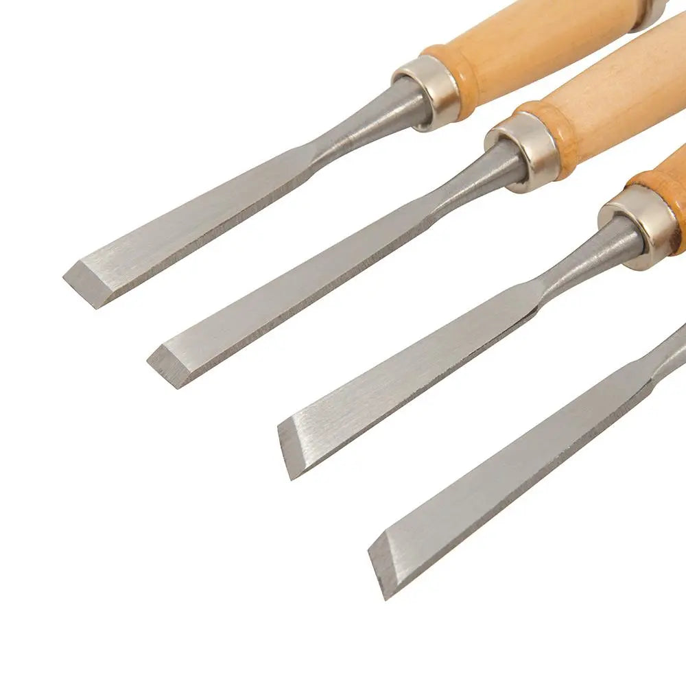 Silverline 12 Piece 200mm Precision Wood Carving Chisels Woodwork 