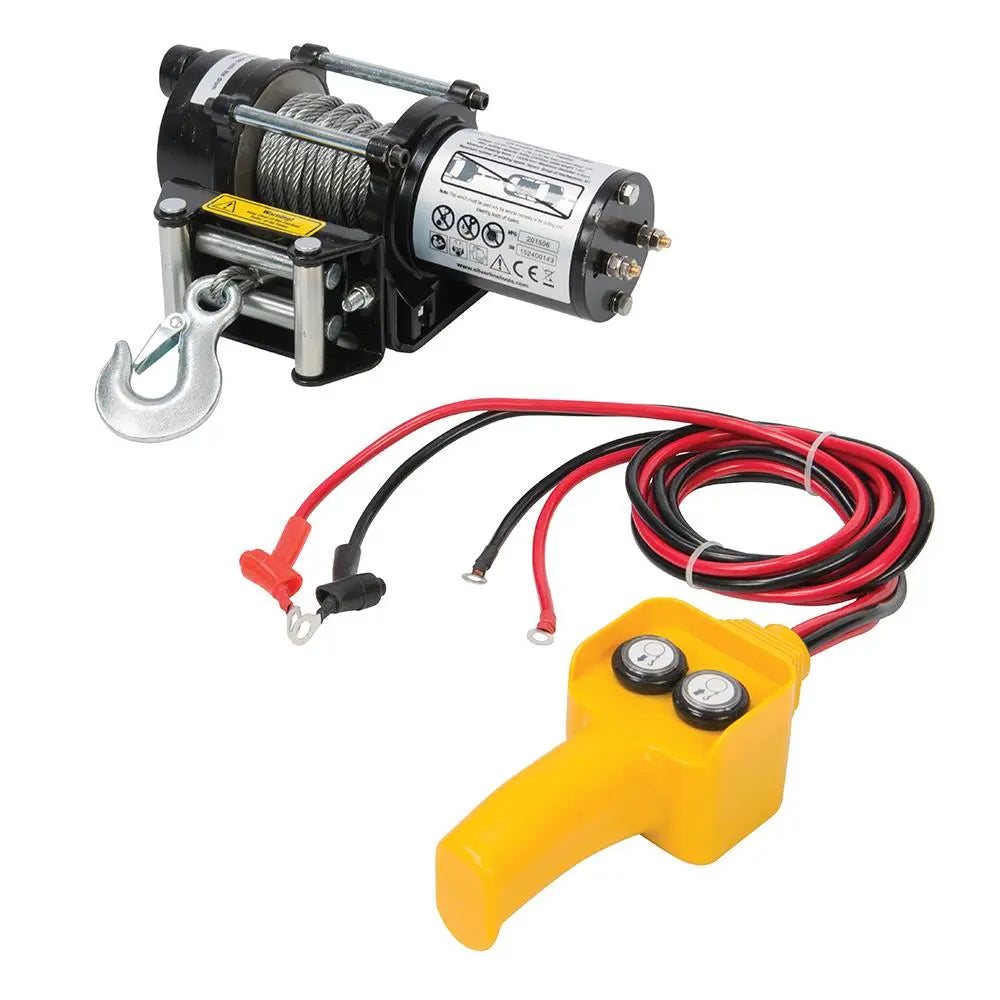 Silverline 12V Electric Winch 900kg (2000lb) 748850  White Rose Tools