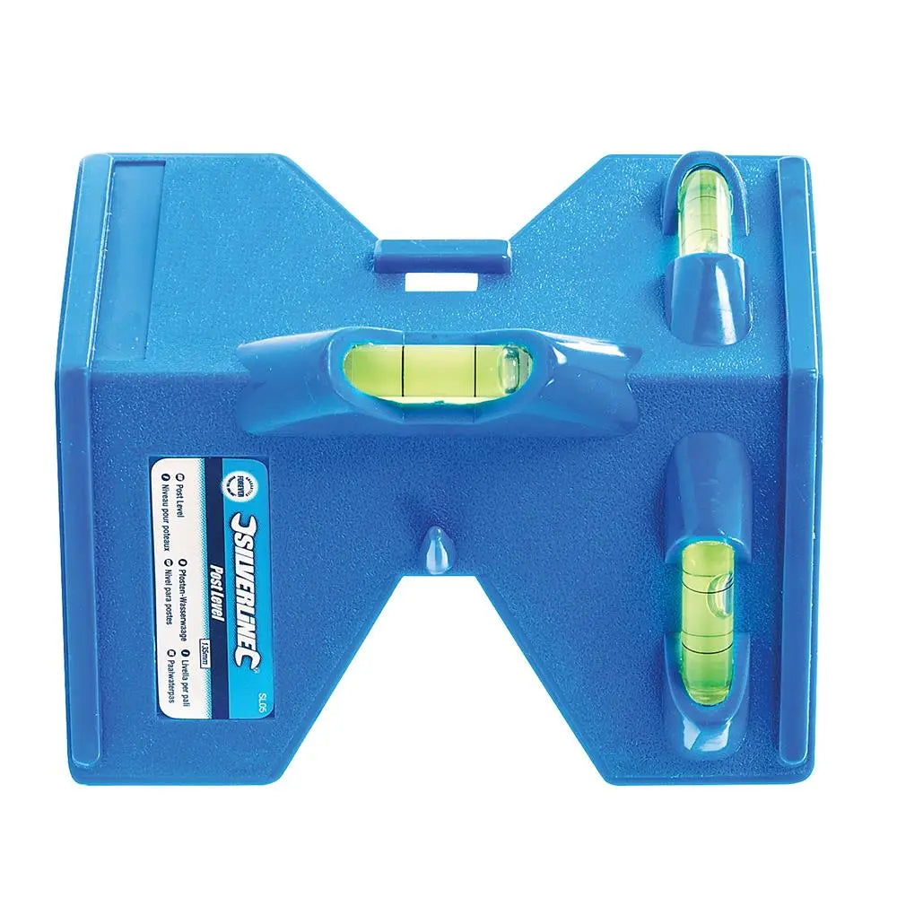Silverline 135mm Post Level With Elastic Band Spirit Measuring 