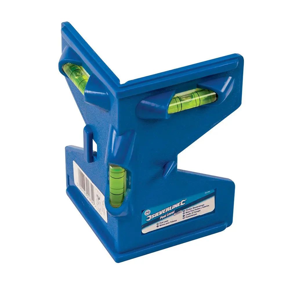 Silverline 135mm Post Level With Elastic Band Spirit Measuring 