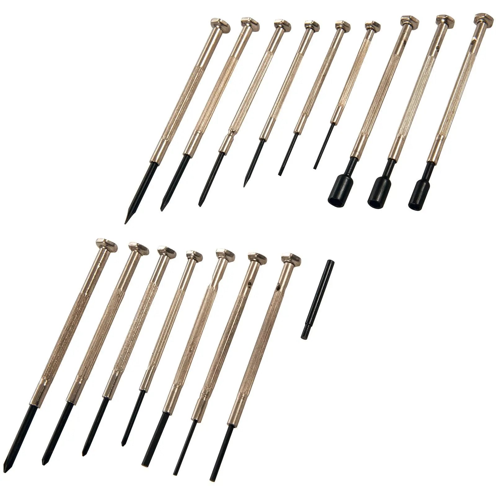 Silverline 16 Piece Jewellers Screwdriver Set Phillips Slotted Hex Nut Driver 