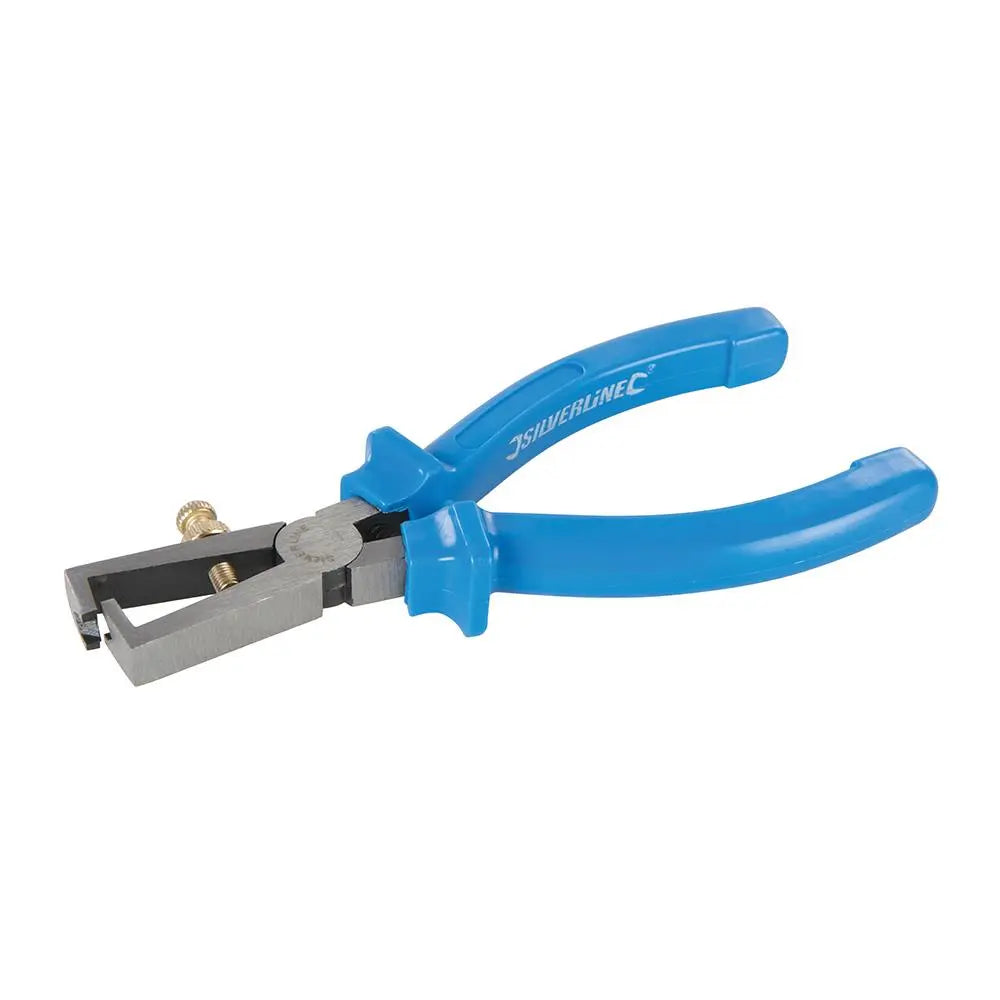 Silverline 160mm Wire Stripping Pliers V-Groove Adjustable Strippers 