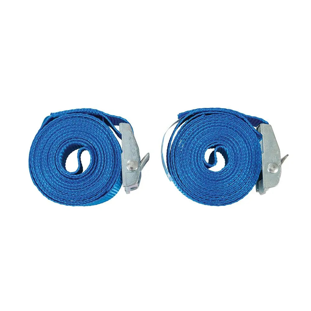 Silverline 2 Piece Buckled Straps Set 2.5m x 25mm Securing Cargo Lash 
