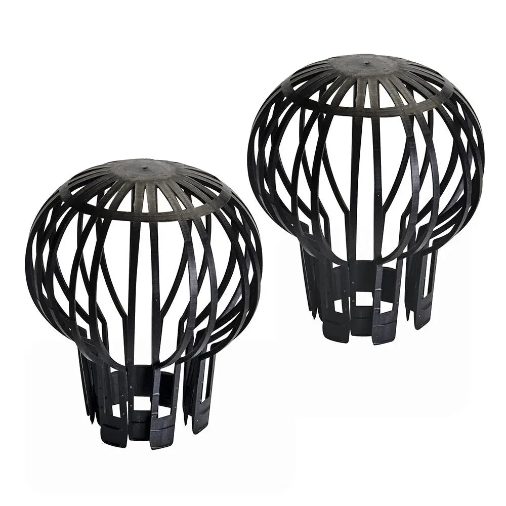 Silverline 2 Piece Downpipe Filter Guard Non-Corrosive Gutter Leaves Debris Drain 