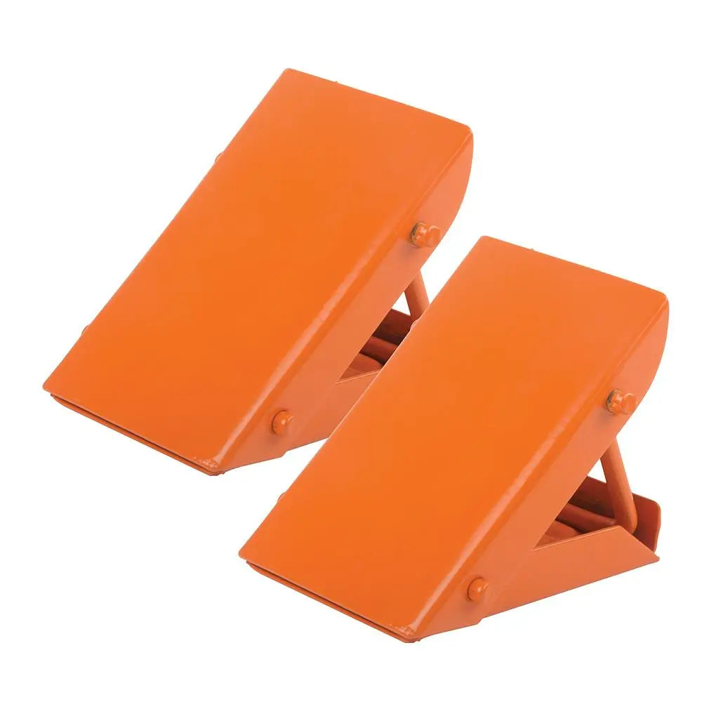 Silverline 2 Piece Folding Wheel Chocks Car Caravan Trailer Van Heavy Duty Wedge 