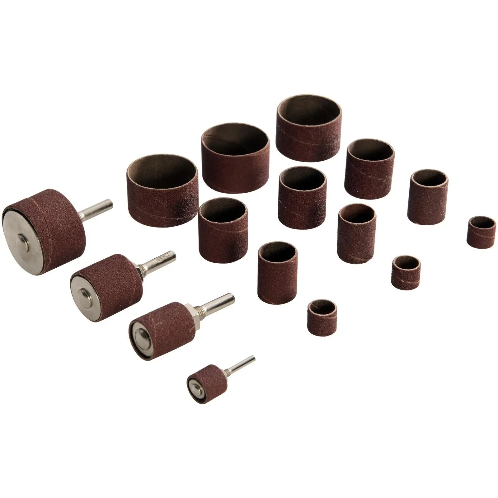 Silverline 20 Piece Drum Sanding Kit Sander Sleeves Sheets Rubber Bands Power Drill 