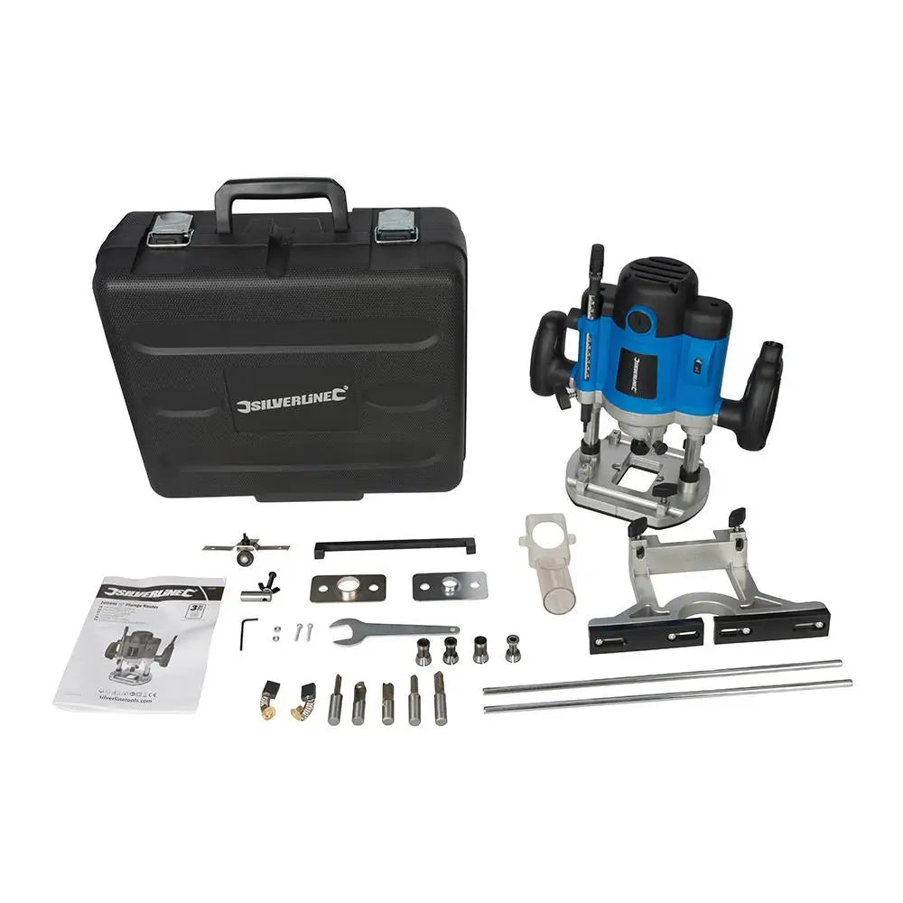 Silverline 2050W Plunge Router 1/2" 124799  White Rose Tools