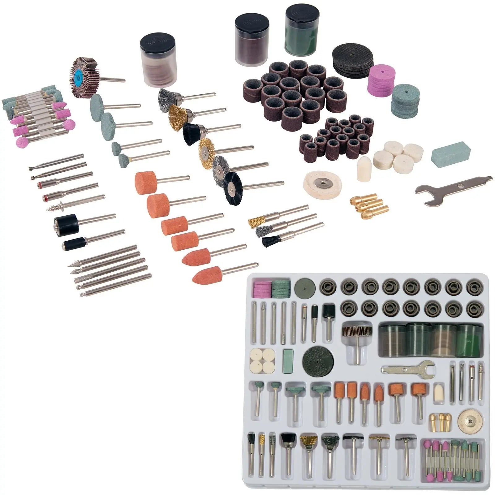 Silverline 216 Piece Rotary Tool Accessory Kit Hobby Cutting Sanding Grinding 