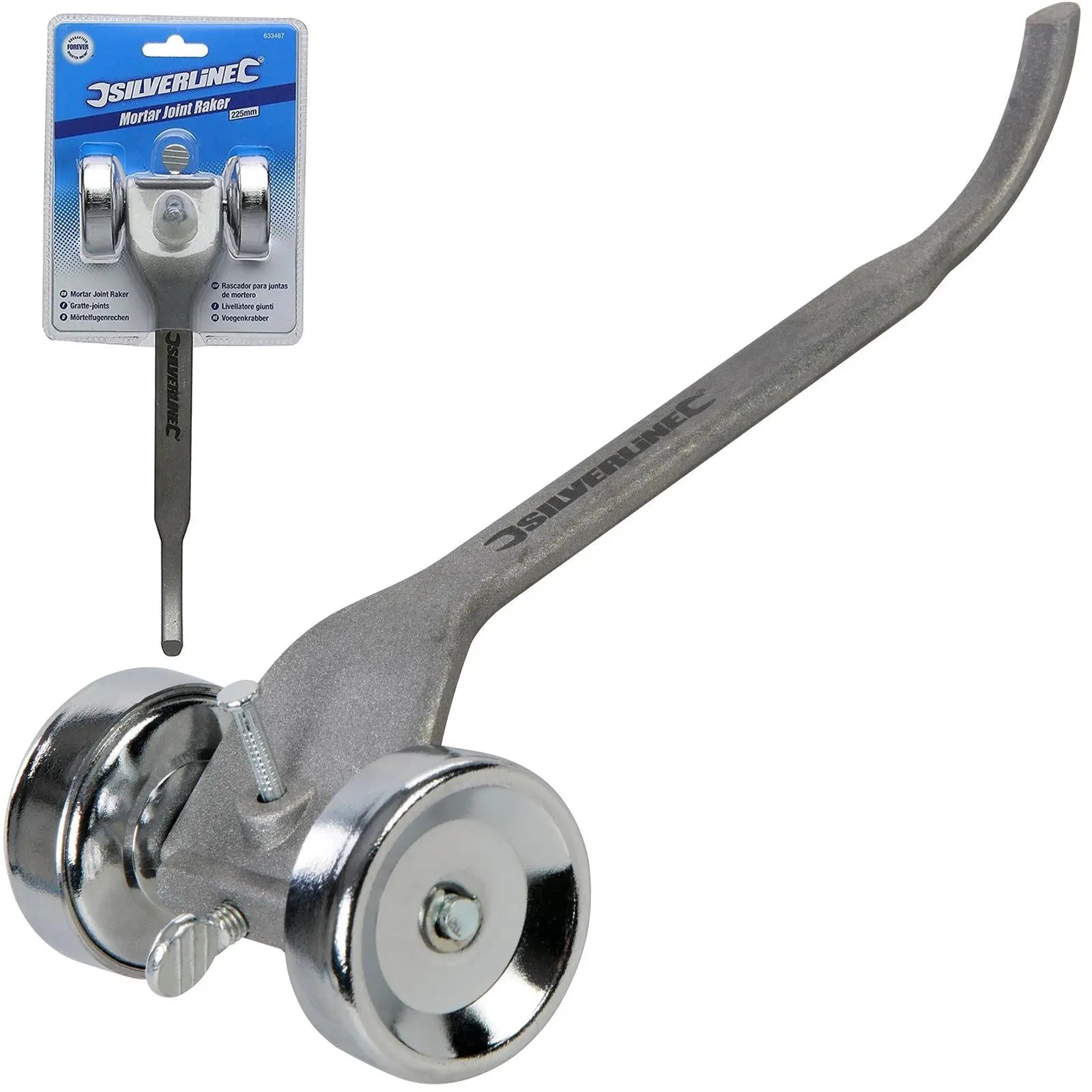 Silverline 225mm Mortar Joint Raker Pointing Adjustable Nail Depth Brick Builder 