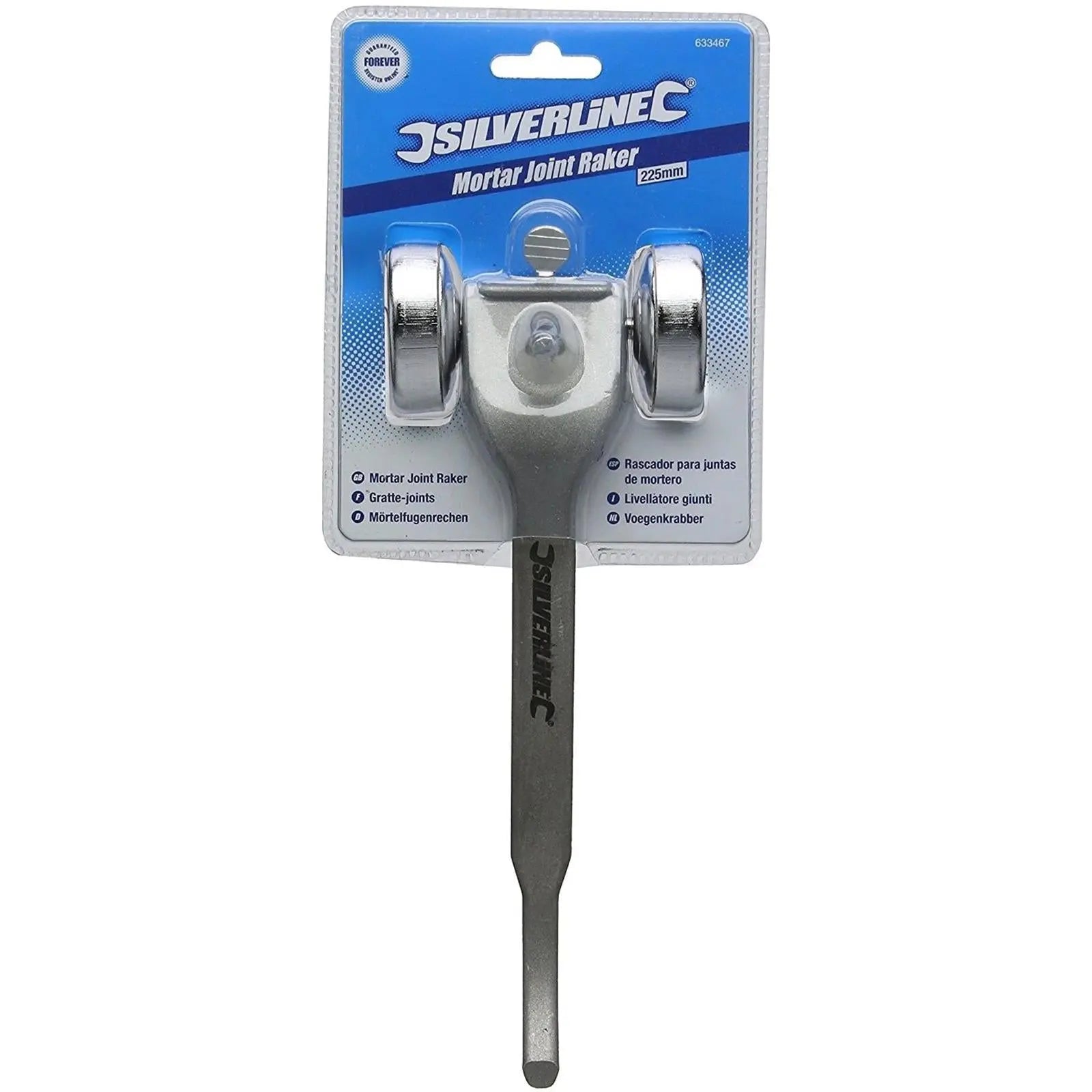 Silverline 225mm Mortar Joint Raker Pointing Adjustable Nail Depth Brick Builder 