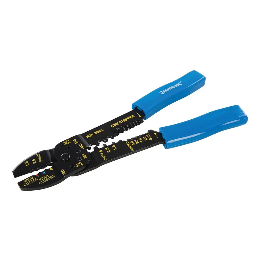 Silverline 230mm Crimping & Stripping Pliers Insulated Terminals 