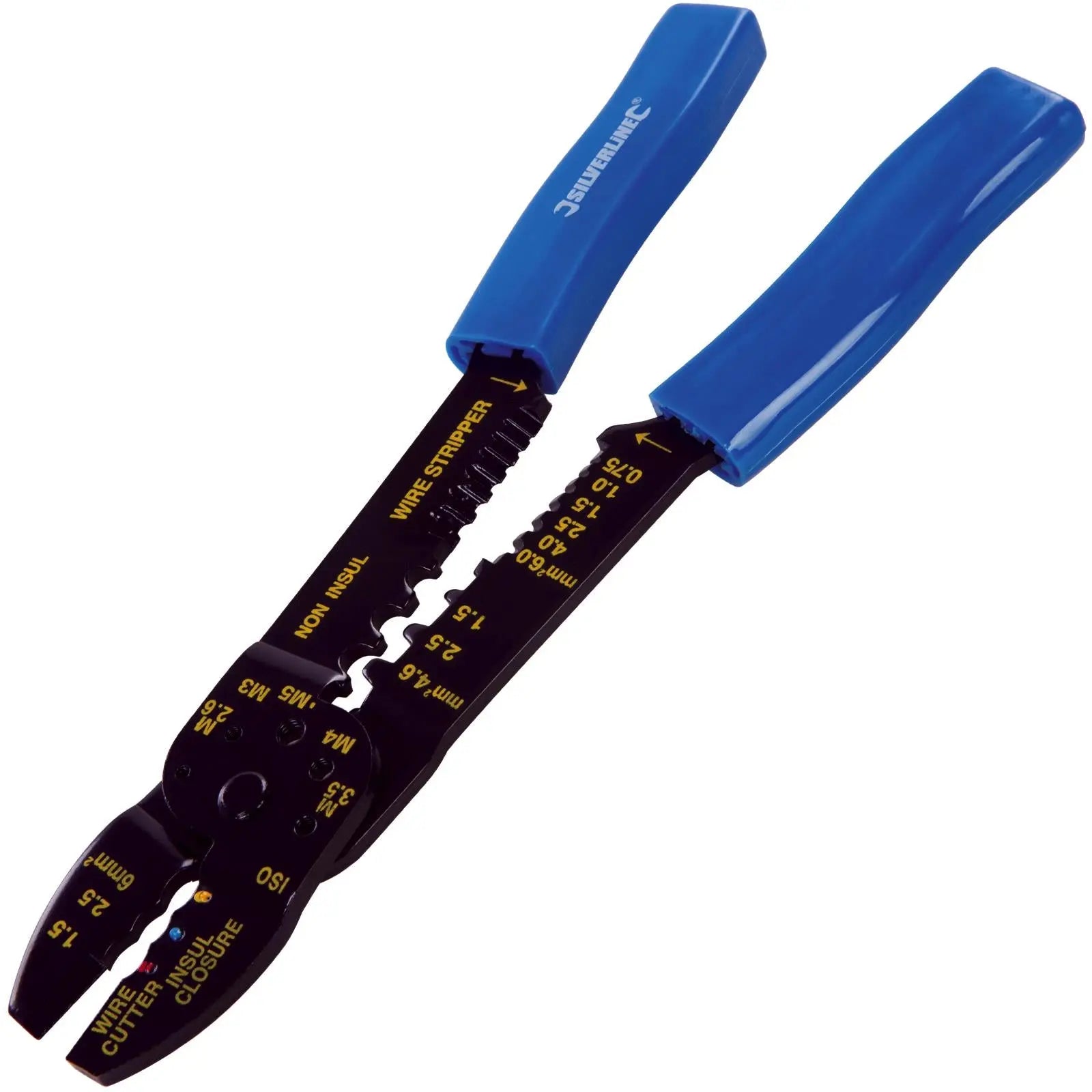 Silverline 230mm Crimping & Stripping Pliers Insulated Terminals 