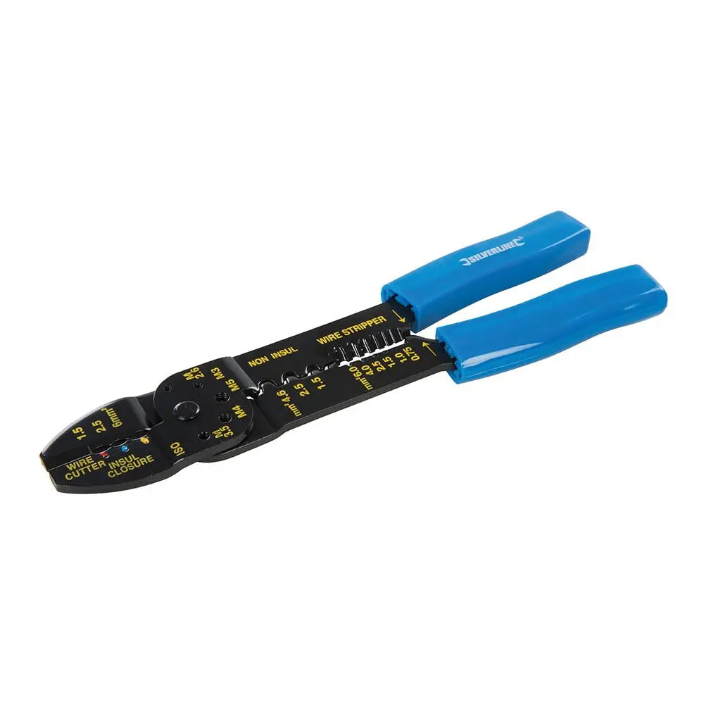 Silverline 230mm Crimping & Stripping Pliers Insulated Terminals 