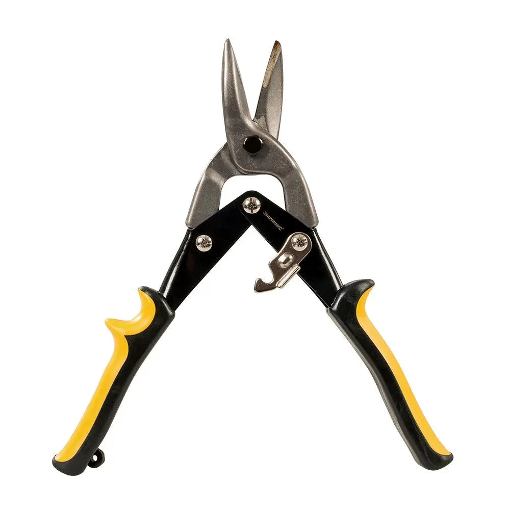Silverline 240mm Straight Cut Aviation Tin Snips Metal Compound Lock Guard 