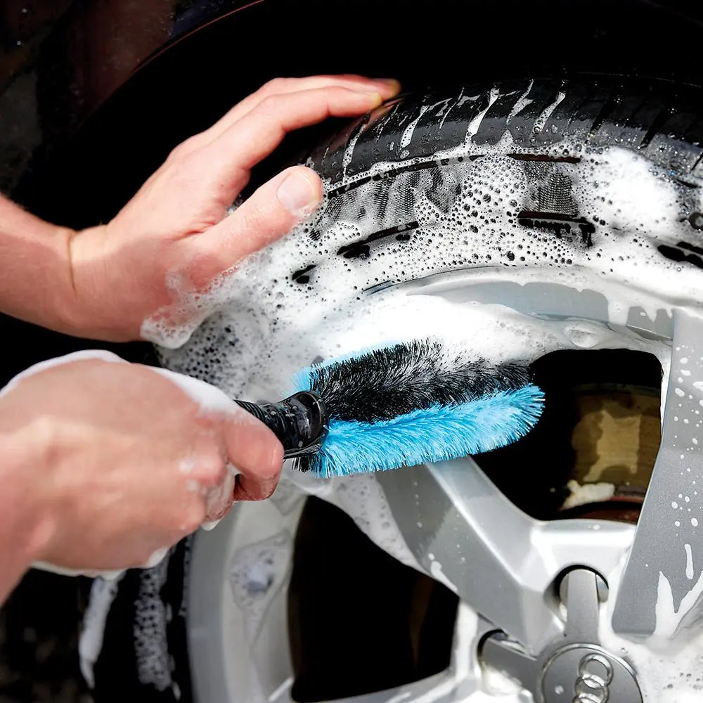 Silverline 250mm Wheel Cleaning Brush Steel Alloy Car Van Auto Valet 
