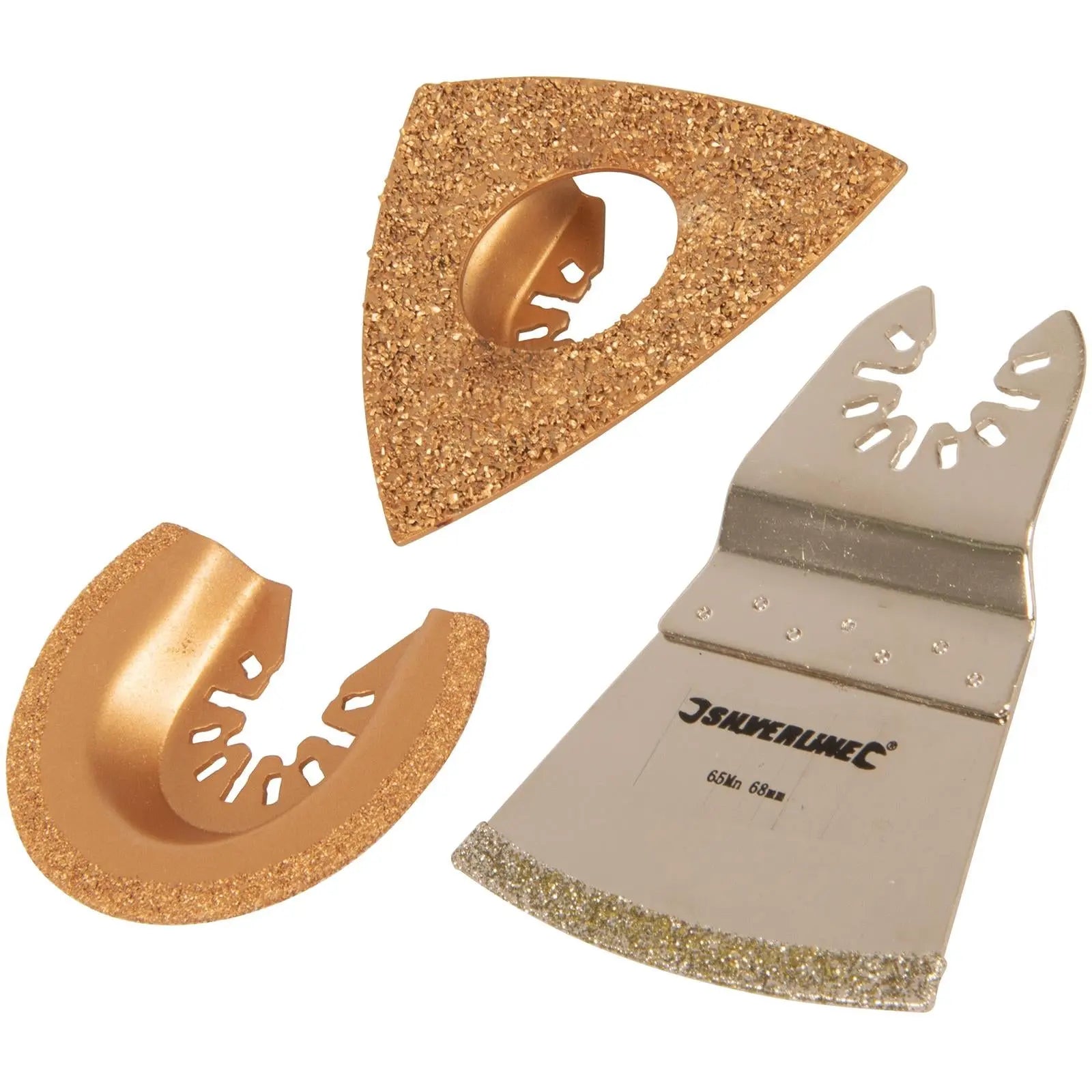 Silverline 3 Piece Multi-Cutter Ceramic Blade Set Cutting Griding Concrete 