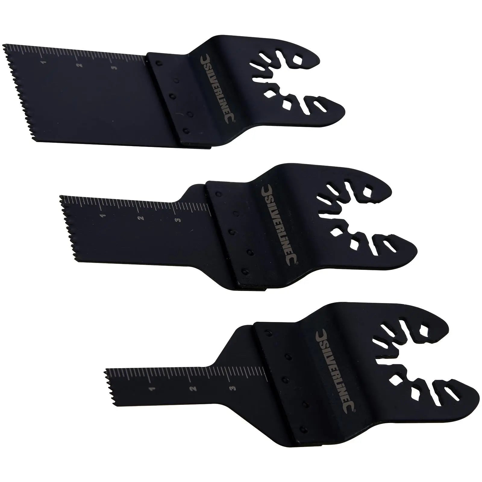 Silverline 3 Piece Multi-Cutter Saw Blade Set Oscilating Cutter HCS Scraper 