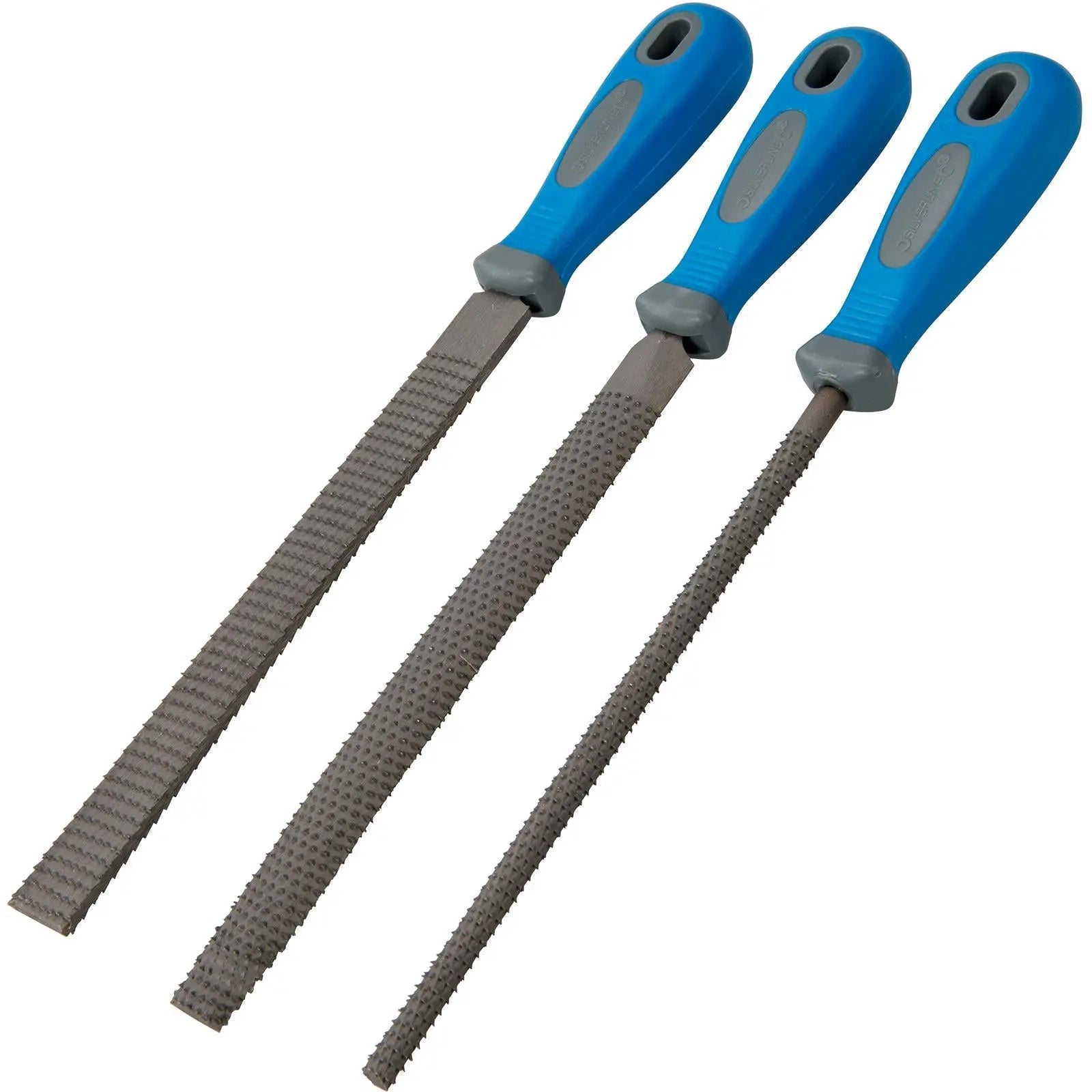 Round Rasp File Set Silverline 3 Piece Rasp File Set Flat HalfRound & Round Wood Hardened