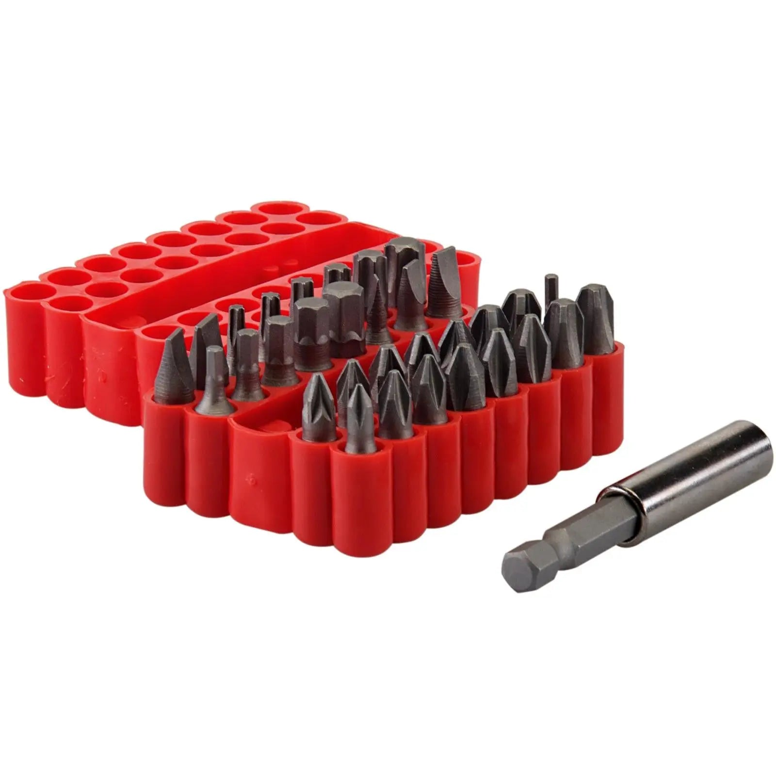 Silverline 33 Piece Screwdriver Bit Set 25mm 60mm Magnetic Bit Holder 