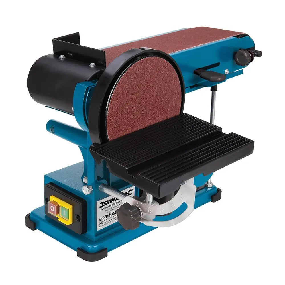 Silverline 350W Bench Belt & Disc Sander 390mm 972660  White Rose Tools