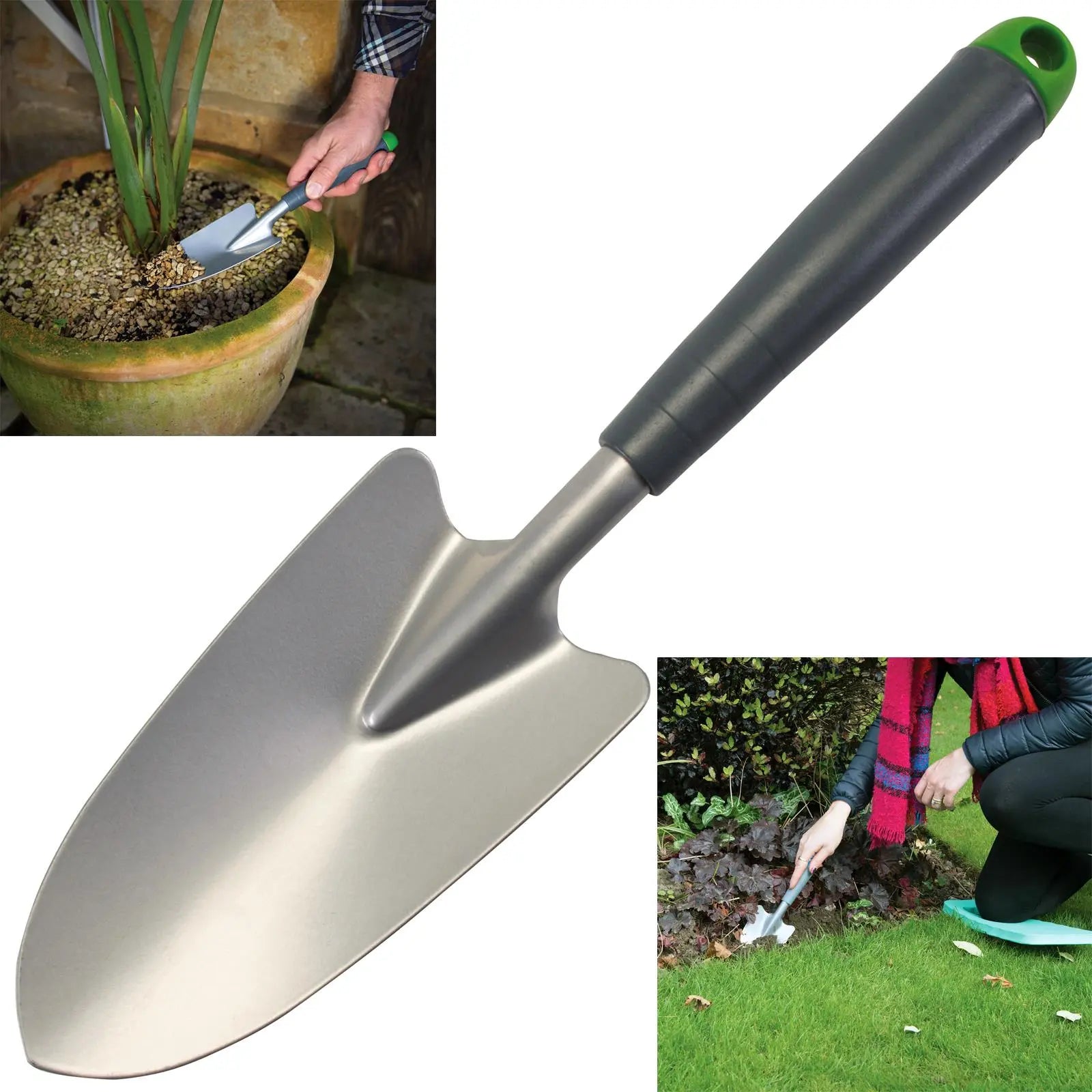 Silverline 356mm Hand Trowel Gardening Weeding Digging Plant - White