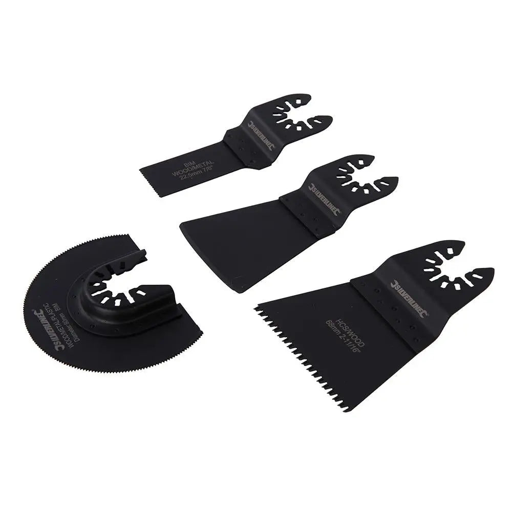 Silverline 4 Piece Cutting & Scraping Set Wood Metal Plastic HSS HCS Multi Tool 