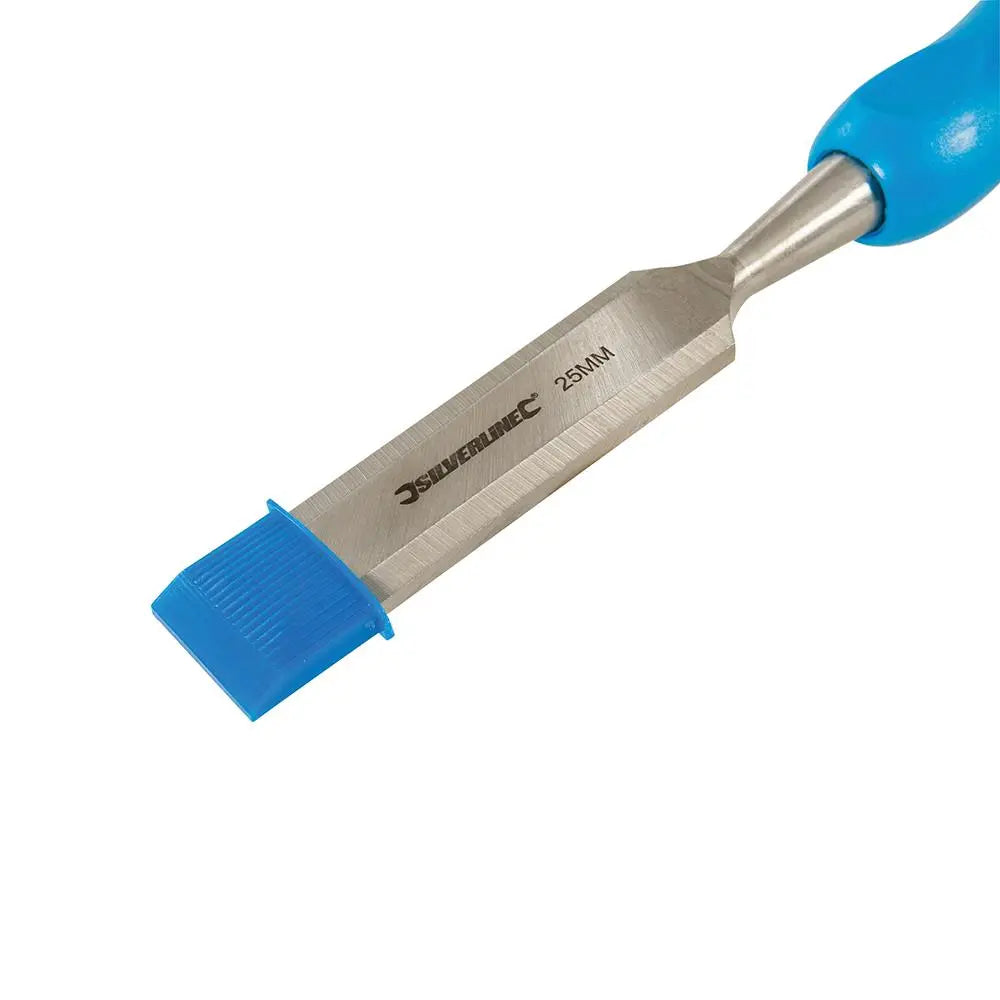 Silverline 4 Piece Expert Wood Chisel Set 6-25mm Carpentry Hammer Joinery 