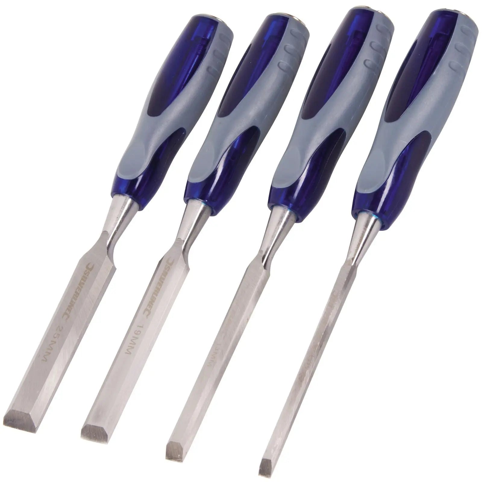 Silverline 4 Piece Expert Wood Chisel Set 6-25mm Carpentry Hammer Joinery 